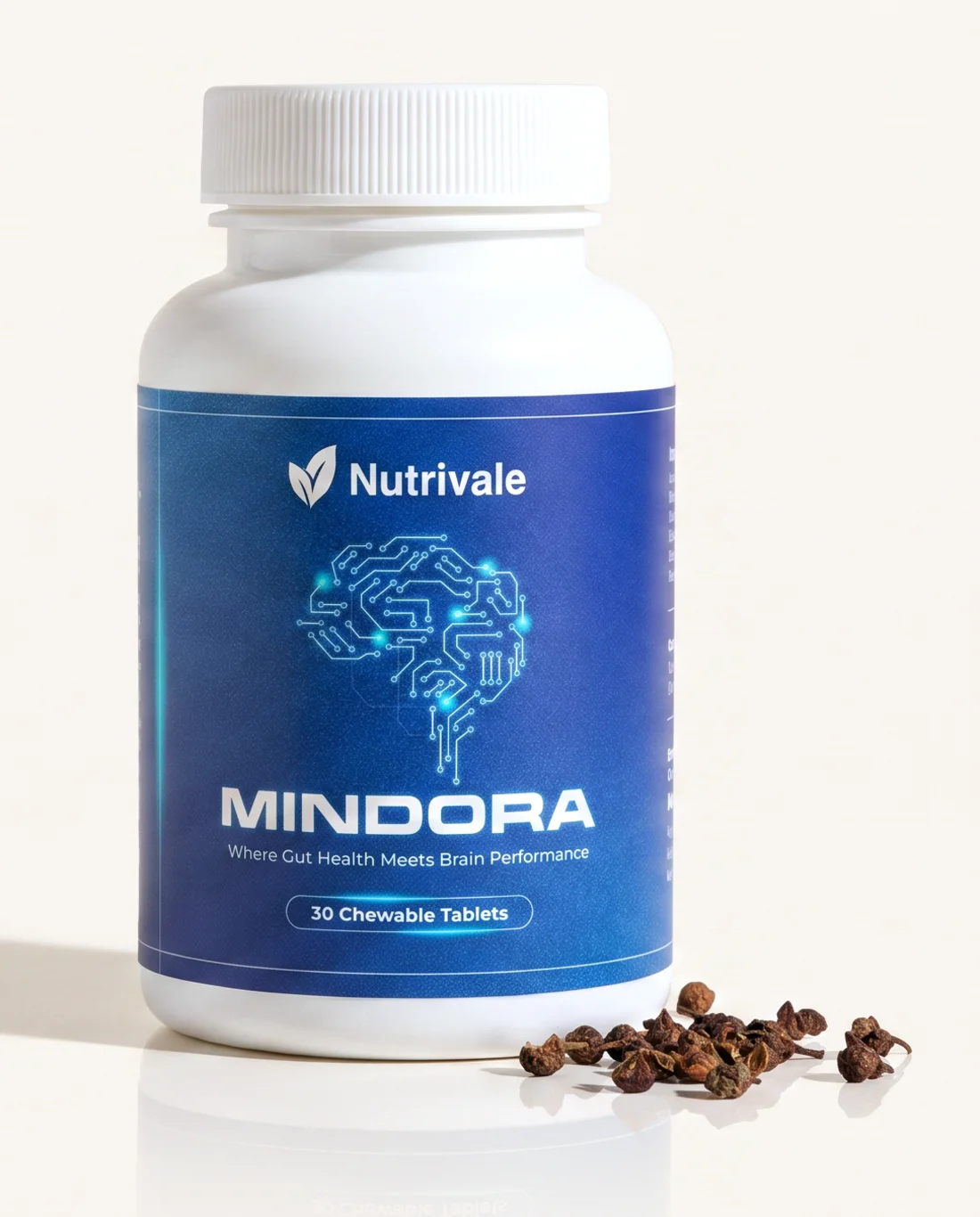 Mindora bottle, 30 blackcurrant chewable tablets